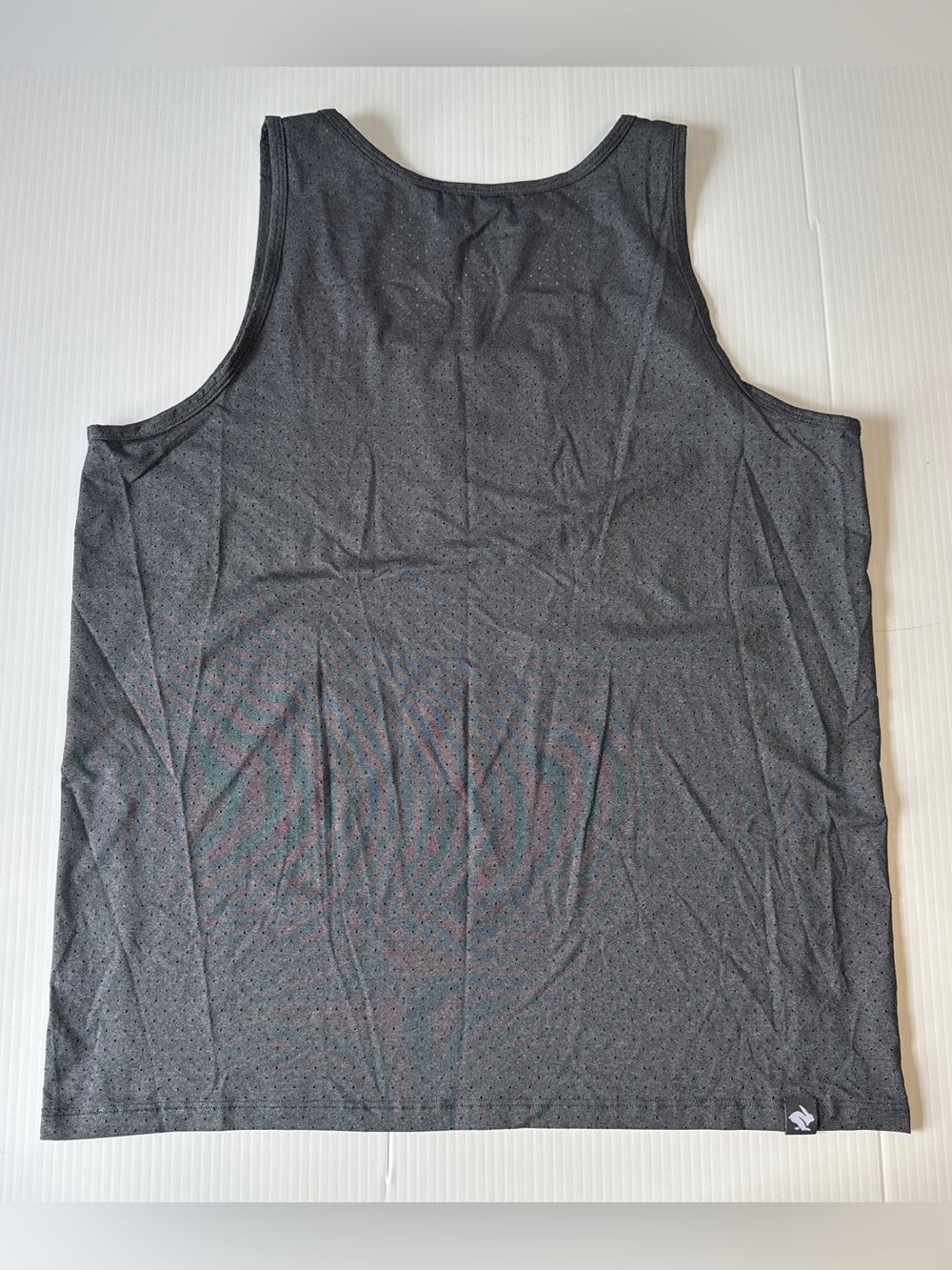 rabbit Men’s EZ Tank Perf Gray Perforated Running Workout Athletic Tank Large - Picture 3 of 6